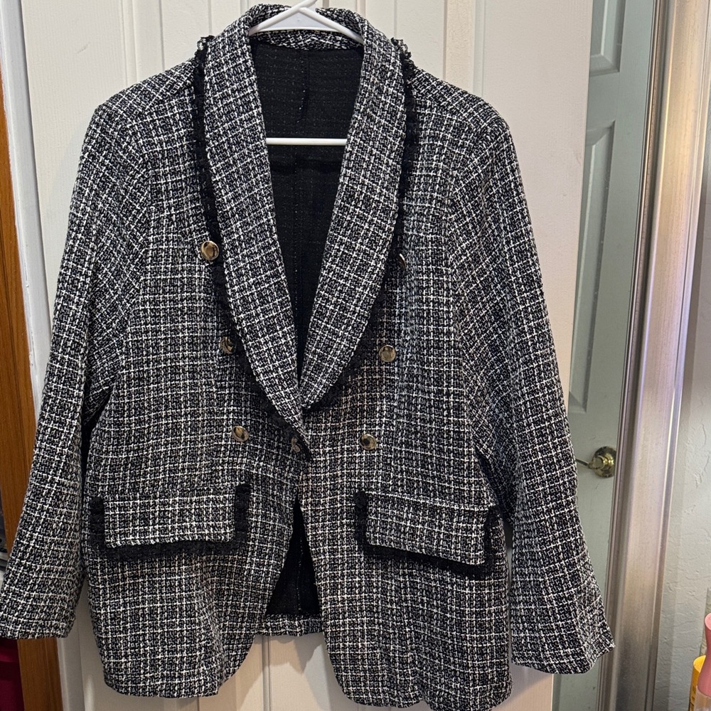 Black and White Blazer